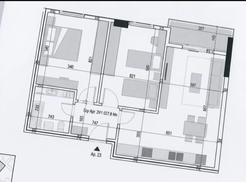 SHITET APARTAMENT  2+1 NE PASKUQAN FAZE PLLAKE   92.970 €