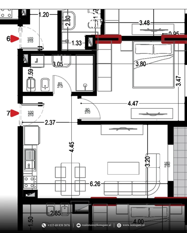 Golem, shes apartament 1+1 , 59 m² 71.000 € 