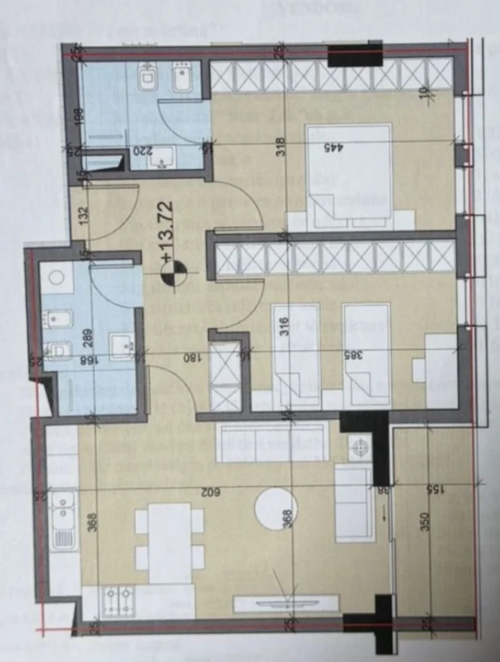 Tirane, shitet apartament 2+1 Kati 4, 97 m² 128.300 € (Univers City)