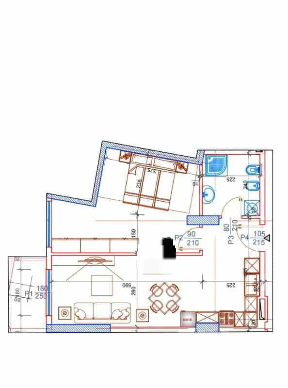 Tirane, shes apartament 1+1+Ballkon Kati 3, 69 m² 83.100 € (paskuqan)