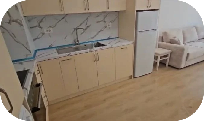 Tirane, jepet me qera apartament 1+1+Ballkon Kati 5, 65 m² 400 € (Ali Demi, Rezidenca Kaimi)