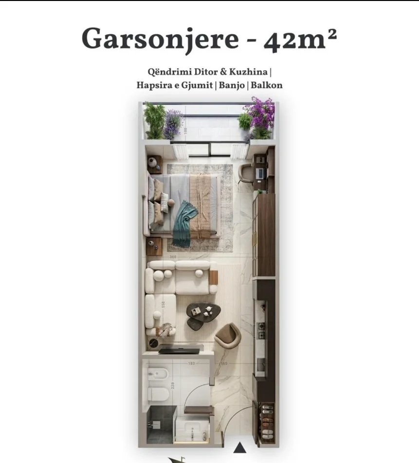 Durres, shitet garsonier Kati 2, 42 m² 52.500 € (Golem, Durres)