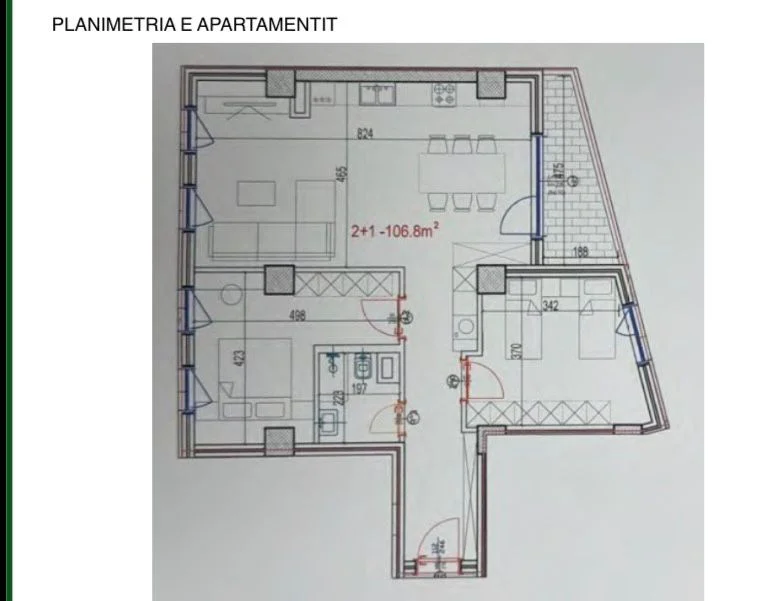 Tirane, shitet apartament 2+1 Kati 8, 128 m² 209.800 € (DON BOSKO)