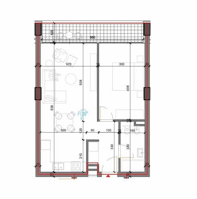 Tirane, shes apartament 1+1+Ballkon Kati 4, 79 m² 108.000 € (shkoze)