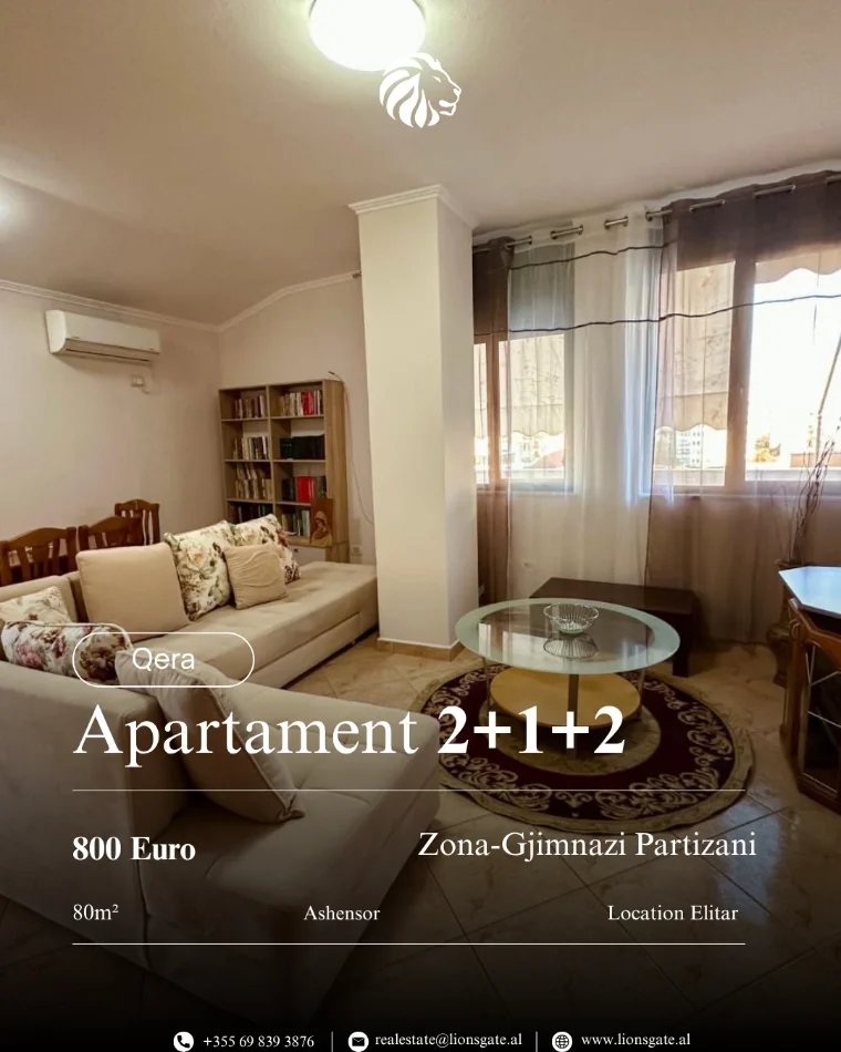 Tirane, jap me qera apartament 2+1+Aneks+Ballkon , 80 m² 800 € 
