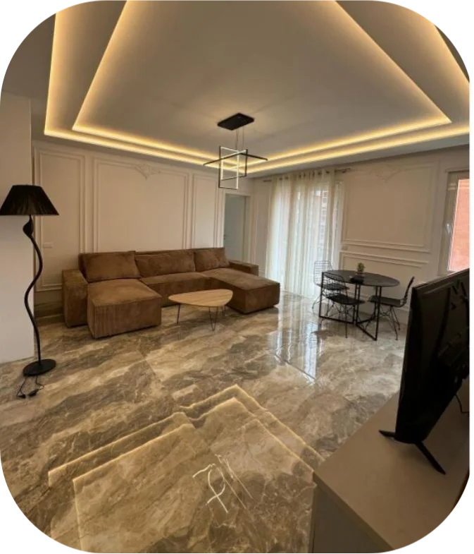 Tirane, jepet me qera apartament 1+1+Ballkon Kati 5, 70 m² 630 € (Unaza e Re, Tiranë)