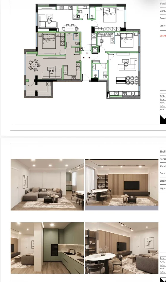 Tirane, shitet apartament 1+1+Ballko+Parkim Kati 6,  75m² 180.000 €