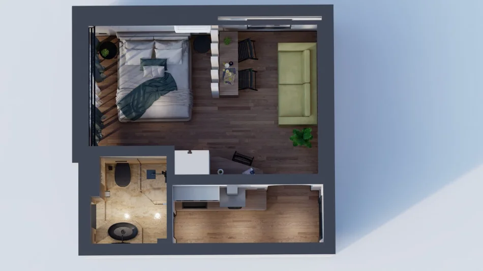 Tirane, shitet apartament 1+1 Kati 4, 30 m² (Bllok)