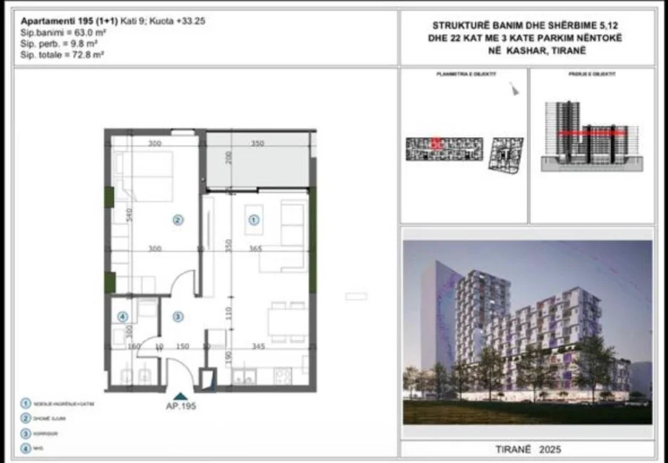 Shiten apartamente te tipologjise 1+1/2+1 📌Astir, mbrapa Casa Italia, MOA Residence- Cmimi 1250 Euro/m2