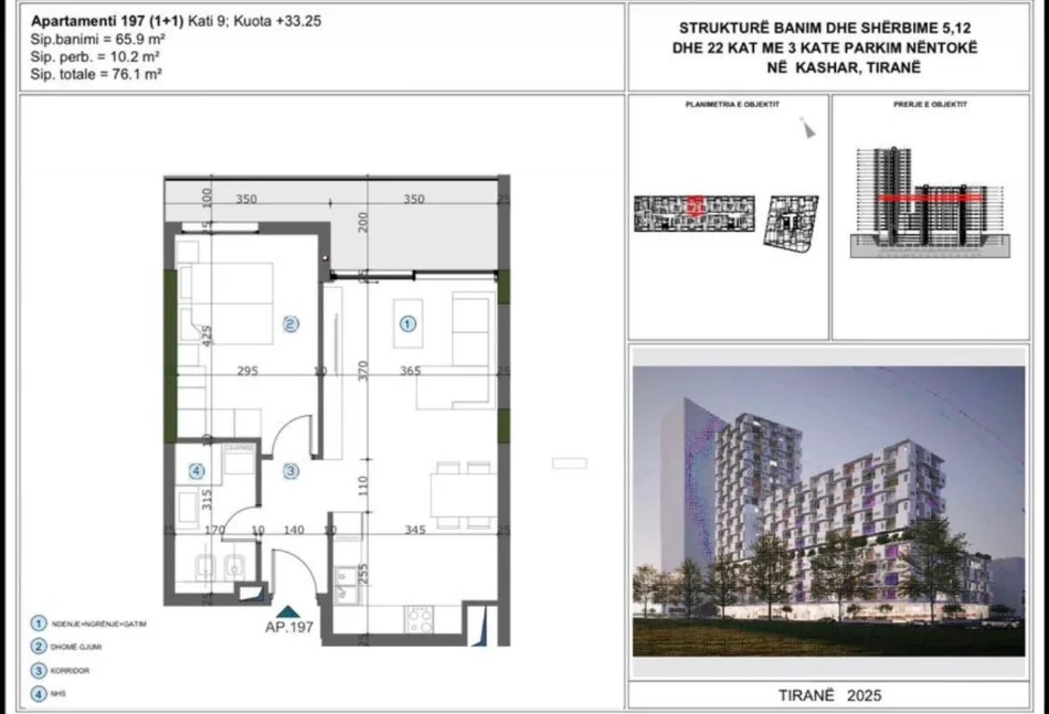Shiten apartamente te tipologjise 1+1/2+1 📌Astir, mbrapa Casa Italia, MOA Residence- Cmimi 1250 Euro/m2