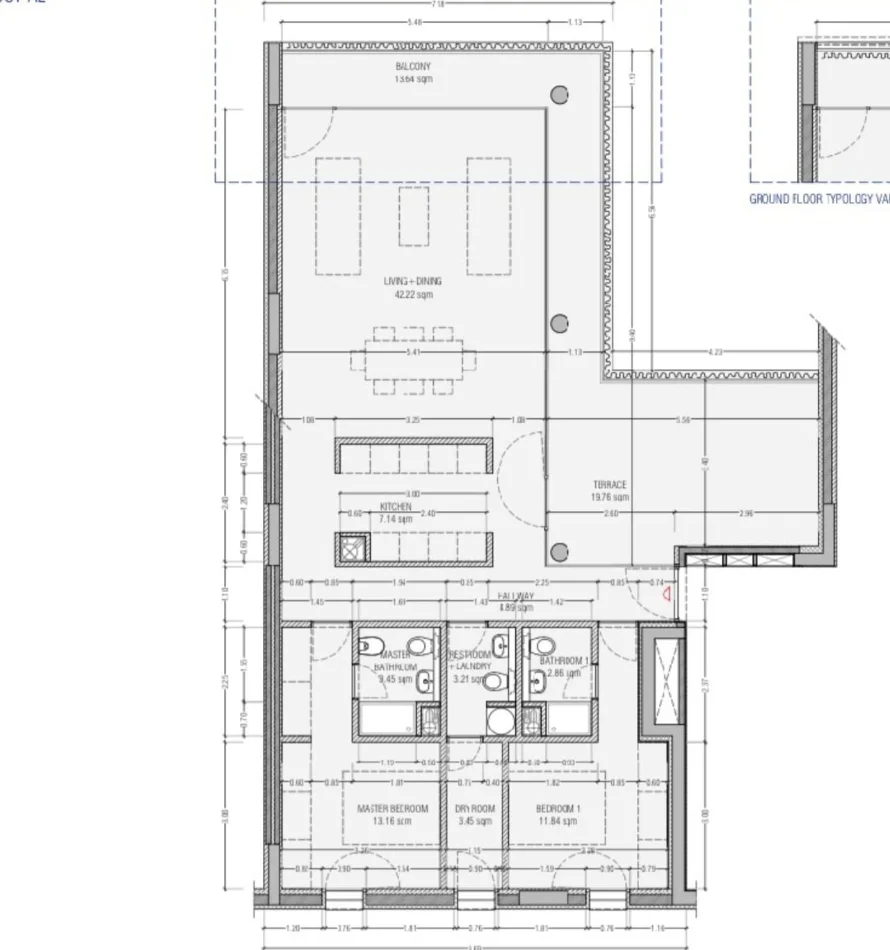 Tirane, shitet apartament 2+1+Aneks+Ballkon Kati 4, 167 m² (Long Hill Teg)