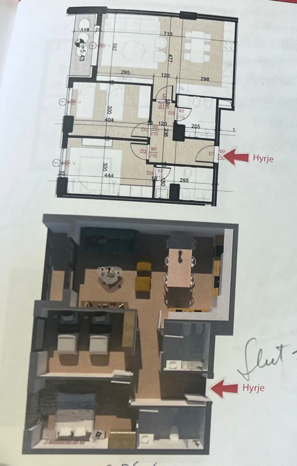 Tirane, shes apartament 2+1+Ballkon Kati 9, 98 m² 153.171 € 