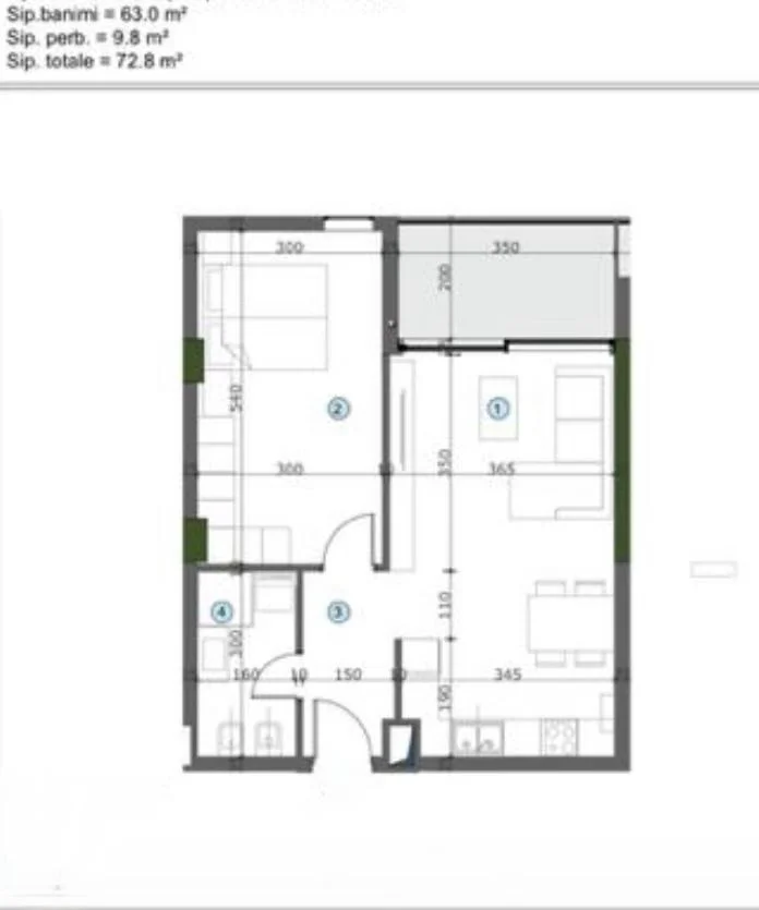 Tirane, shitet apartament 1+1 Kati 9, 73 m² 91.000 € (Astir)