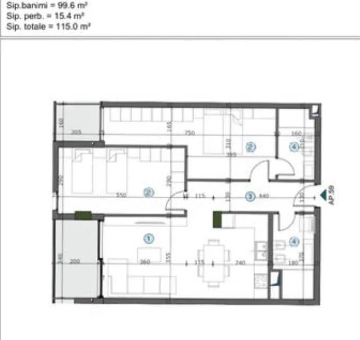 Tirane, shitet apartament 2+1 Kati 3, 115 m² 143.750 € (Astir)