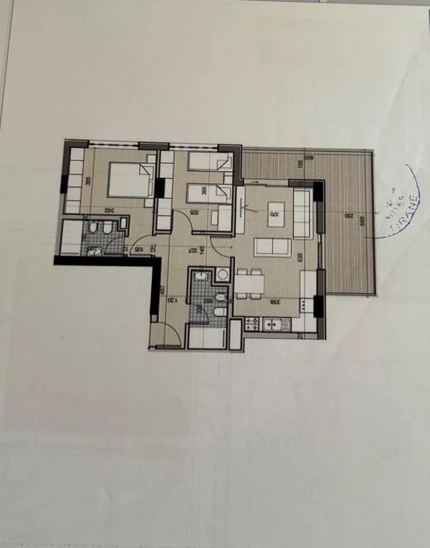 Tirane, shitet apartament 2+1+Ballkon , 115 m² (Univers City)
