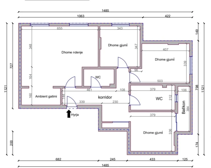 Tirane, shitet apartament 3+1+Aneks+Ballkon , 136 m² 350.000 € (komuna e parisit)