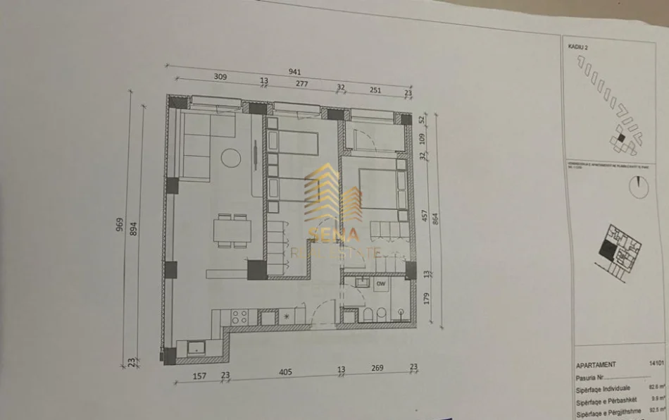 Tirane, shitet apartament 1+1+Ballkon Kati 3, 47 m² 75.300 € (Ali Demi, Rezidenca Kadiu)
