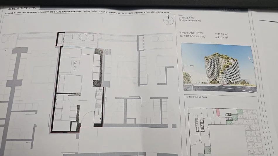 Shitet: 💪 BIG Garzoniere ( 41.27 m²)📍 Lion Park II 🏗️ 🌇 Kati 21🔥 Ultra Pamje Panoramike ( 93.000€ 💸 ) 🌐