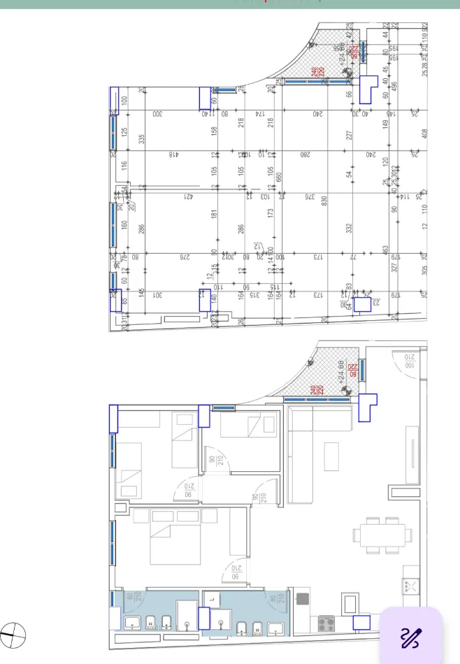 Shitet Ap: ✨️ 3+1+2🚾 1 Ballkon📍(Zogu Zi - Trius Residence) Sip. 125.2 m²) 🔥 Kati 7, Çmimi: 313K ✅️ Ultra Pamje