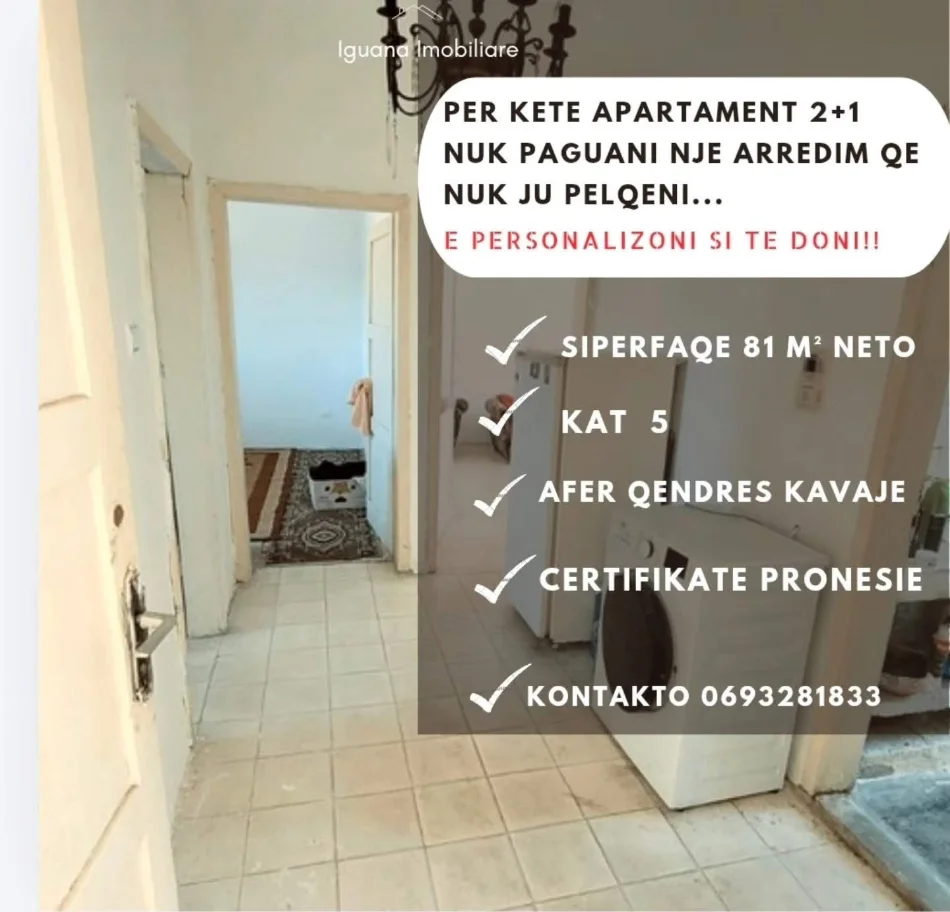shitet apartament 2+1+Aneks+Ballkon , 81 m² 40.472 € (Kavaje)