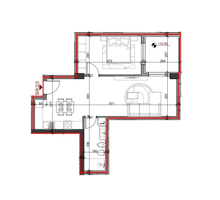Tirane, shitet apartament 1+1 Kati 3, 82 m² 82.100 € (Paskuqan)