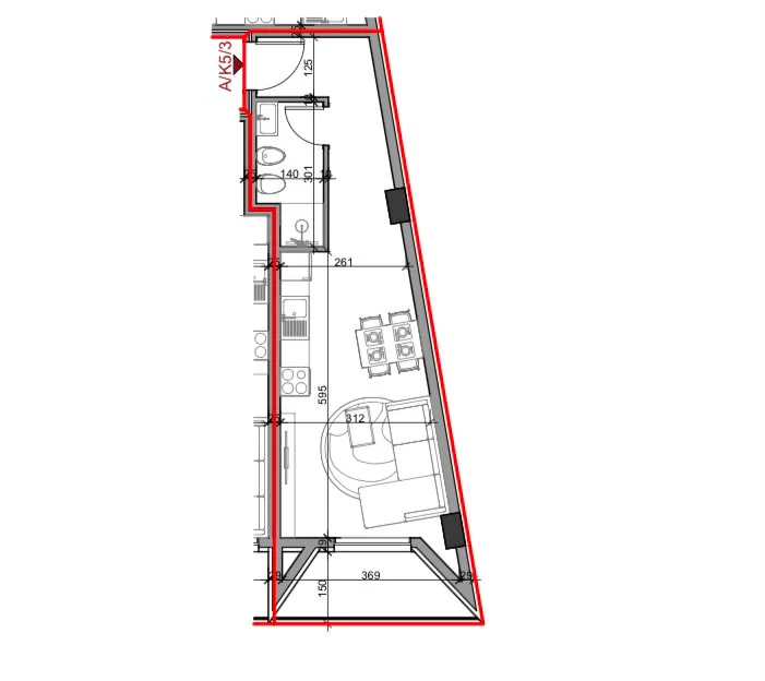 Tirane, shitet 1+1 Kati 5, 51 m² 50.800 € (Paskuqan)