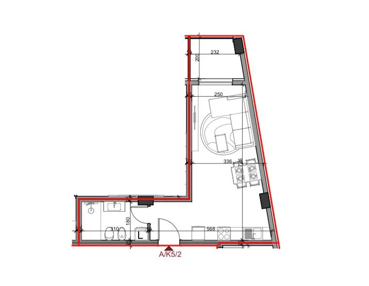 Tirane, shitet apartament 1+1 Kati 5, 52 m² 52.100 € (Paskuqan)