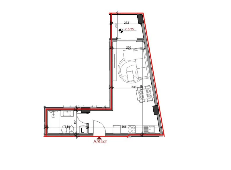 Tirane, shitet apartament 1+1 Kati 4, 52 m² 52.100 € (Paskuqan)