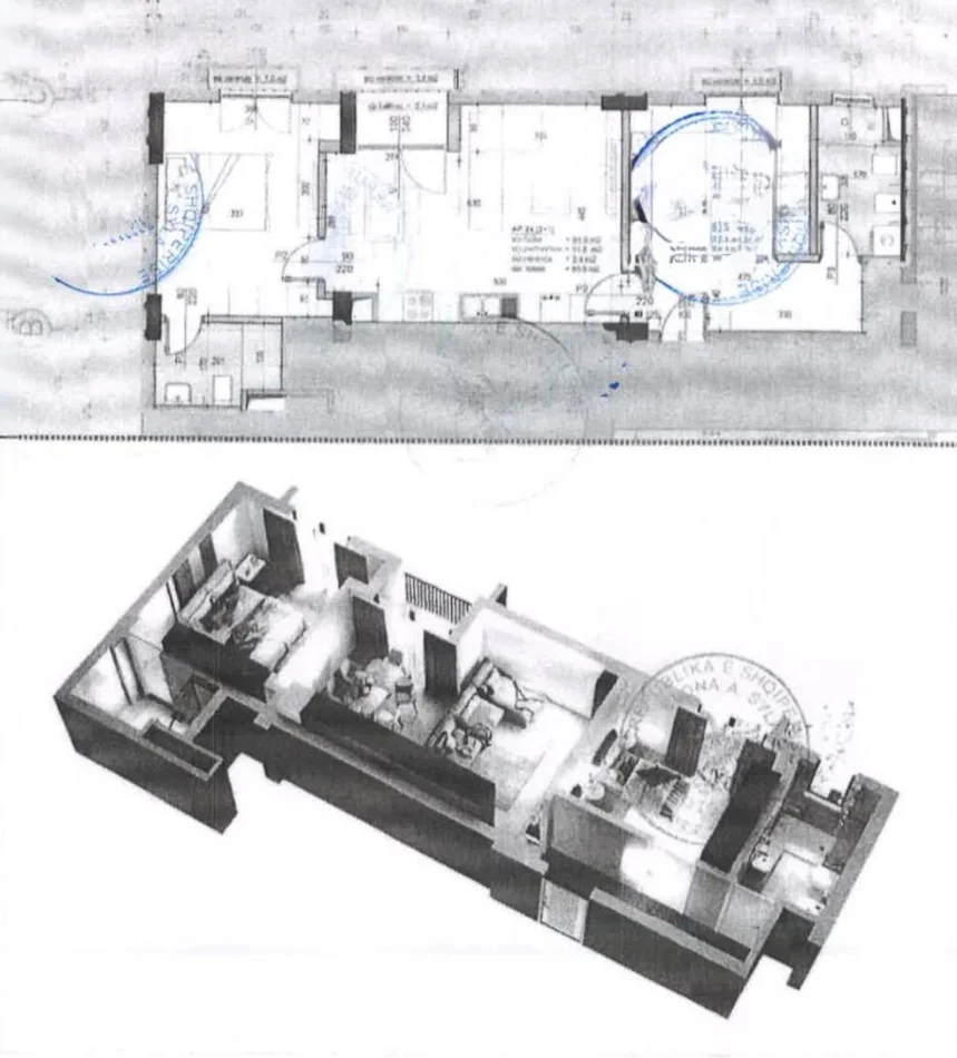Tirane, shitet apartament 3+1 Kati 4, 96 m² 101.736 € (Institut)