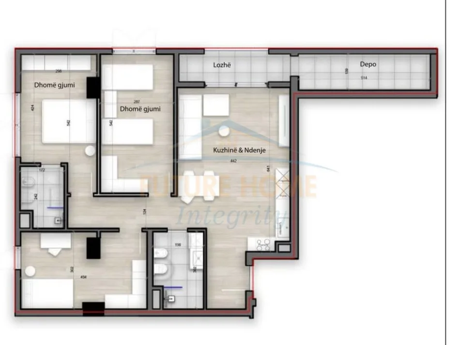 Tirane, shitet apartament 3+1+2 Kati 7, 148 m² € 208,586 (Porcelan,Splendor Residence)
