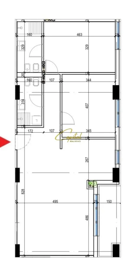 Tirane, jepet me qera zyre Kati 2, 122 m² 1.400 € (BULEVARDI I RI)