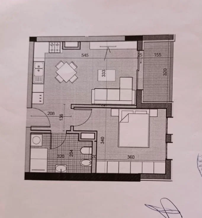 Tirane, shitet apartament 1+1+Ballkon Kati 2, 80.000 € (Univers City)