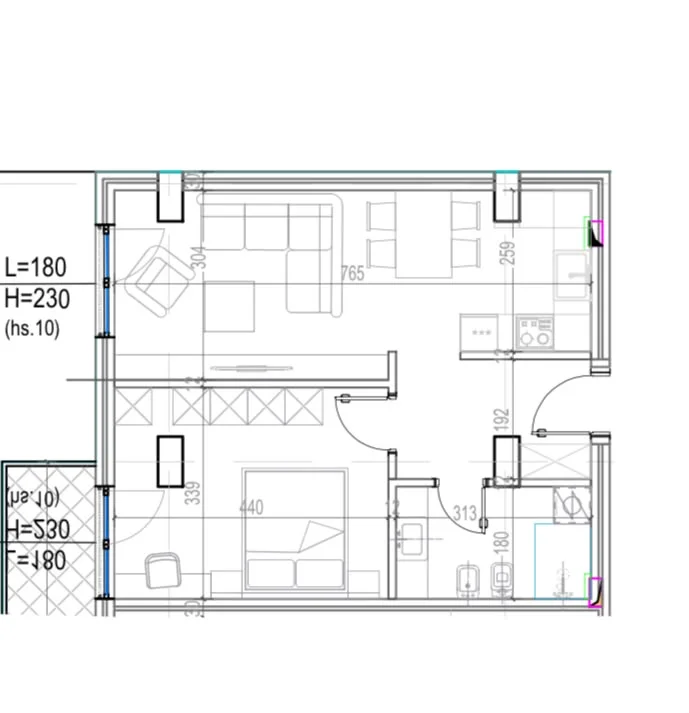 Tirane, shitet apartament 1+1+Ballkon Kati 2, 73 m² 124.250 € (Rezidenca Kodra e Dellit 2)