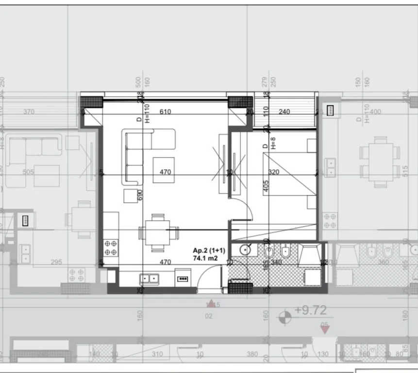 Tirane, shitet apartament 1+1 Kati 3, 76 m² 192.000 € (BULEVARDI I RI)