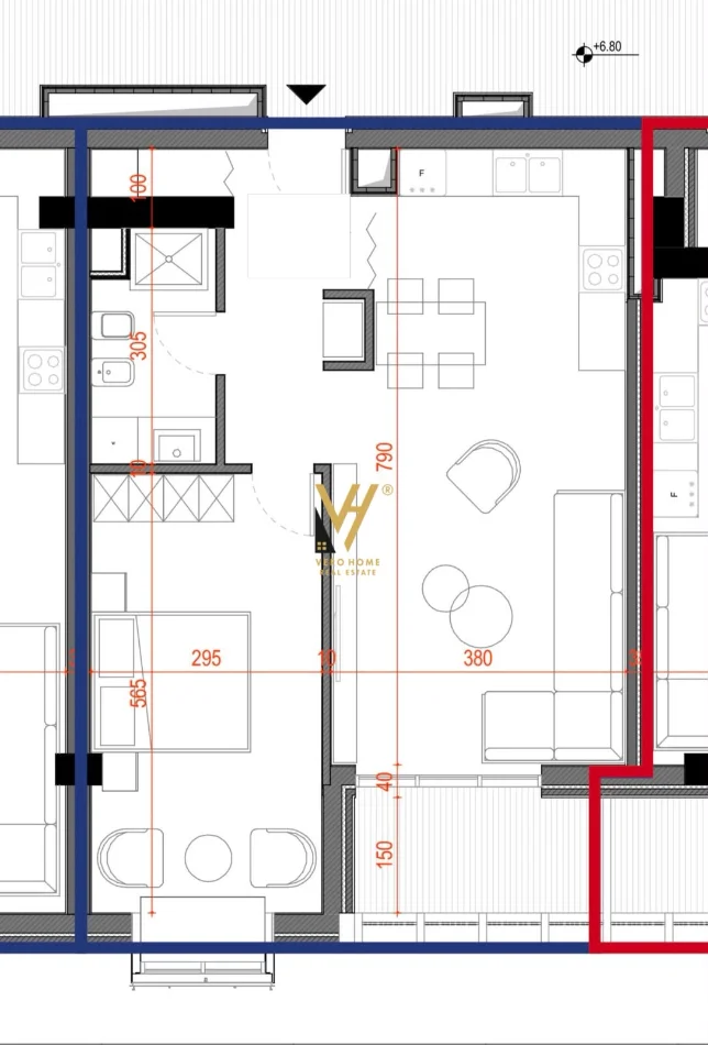 Dhermi - Palase, shitet apartament 1+1+BLK Kati 4, 92 m² 280.000 € (MORINA CITY)