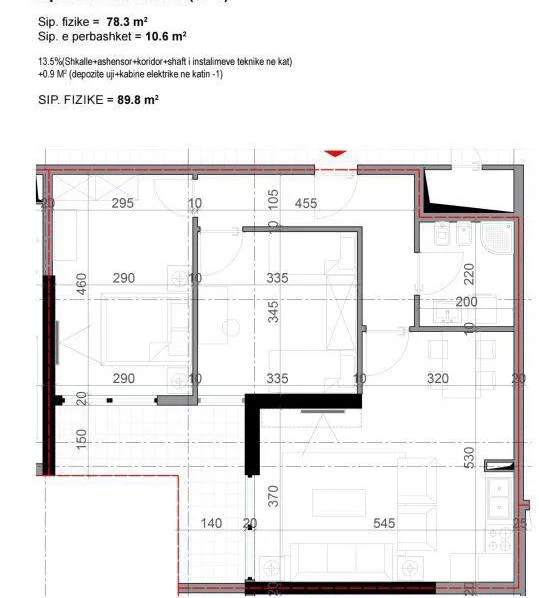 Shengjin, shitet apartament 2+1+Ballkon Kati 12, 90 m² 121.200 € (Golden House, Shëngjin)