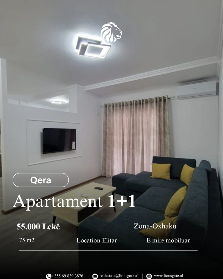 Tirane, jap me qera apartament 1+1+Ballkon , 75 m² 550 € (Oxhaku)