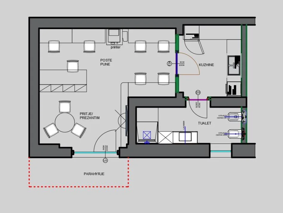 Tirane, jepet me qera ambjent biznesi Kati 0, 47 m² 70.000 € (xhamllik)