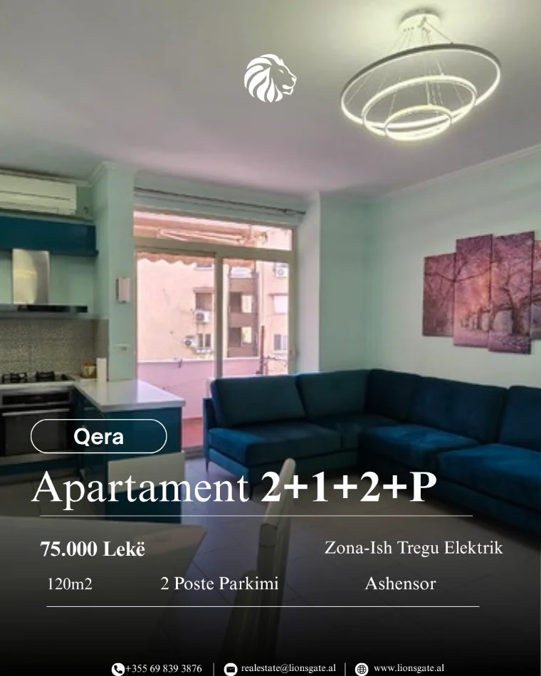 Tirane, jap me qera apartament 2+1+Aneks+Ballkon , 115 m² 750 € 
