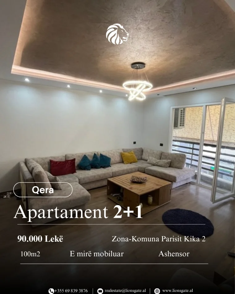 Tirane, jap me qera apartament 2+1+Ballkon , 100 m² 900 € (Kika 2)