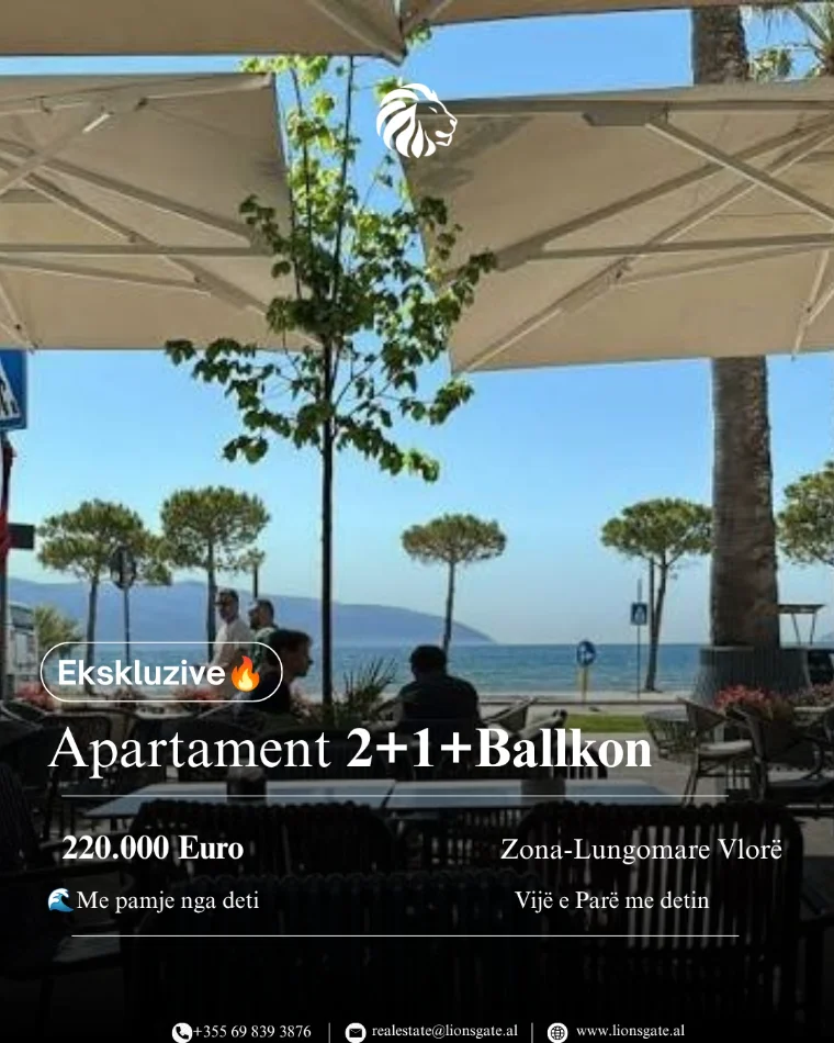 Vlore - Lungomare, shes apartament 2+1+Ballkon , 74 m² 220.000 € (Lungomare vlore)