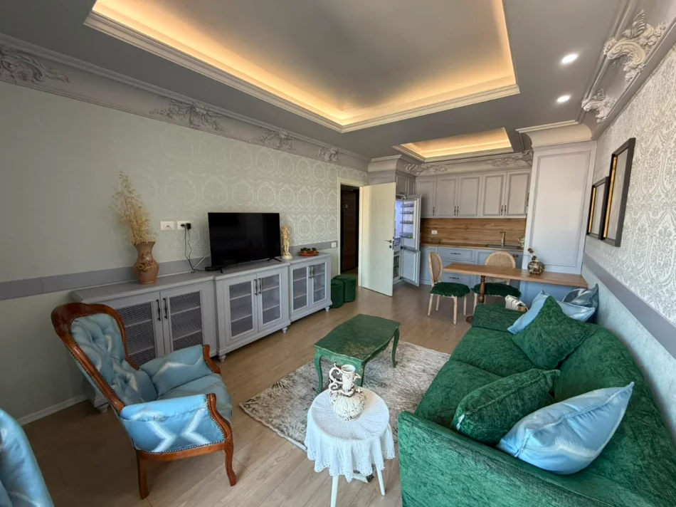 Tirane, jepet me qera apartament 1+1 Kati 9, (ASL)