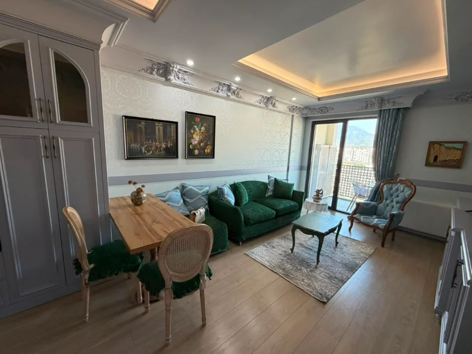 Tirane, jepet me qera apartament 1+1 Kati 9, (ASL)