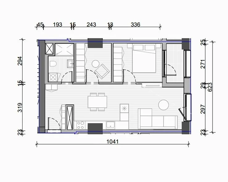 Tirane, shitet apartament 1+1 Kati 17, 76 m² 126.000 € (Shkoze)