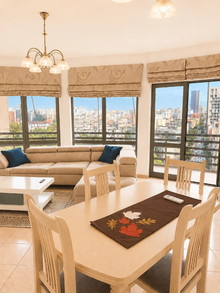 Tirane, jepet me qera apartament 2+1+Aneks+Ballkon Kati 8, 850 € (rruga e durresit)
