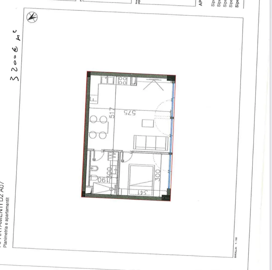 Dhermi - Palase, shitet apartament 1+1+Aneks+Ballkon , 64 m² 160.000 € (dhermi , palase)