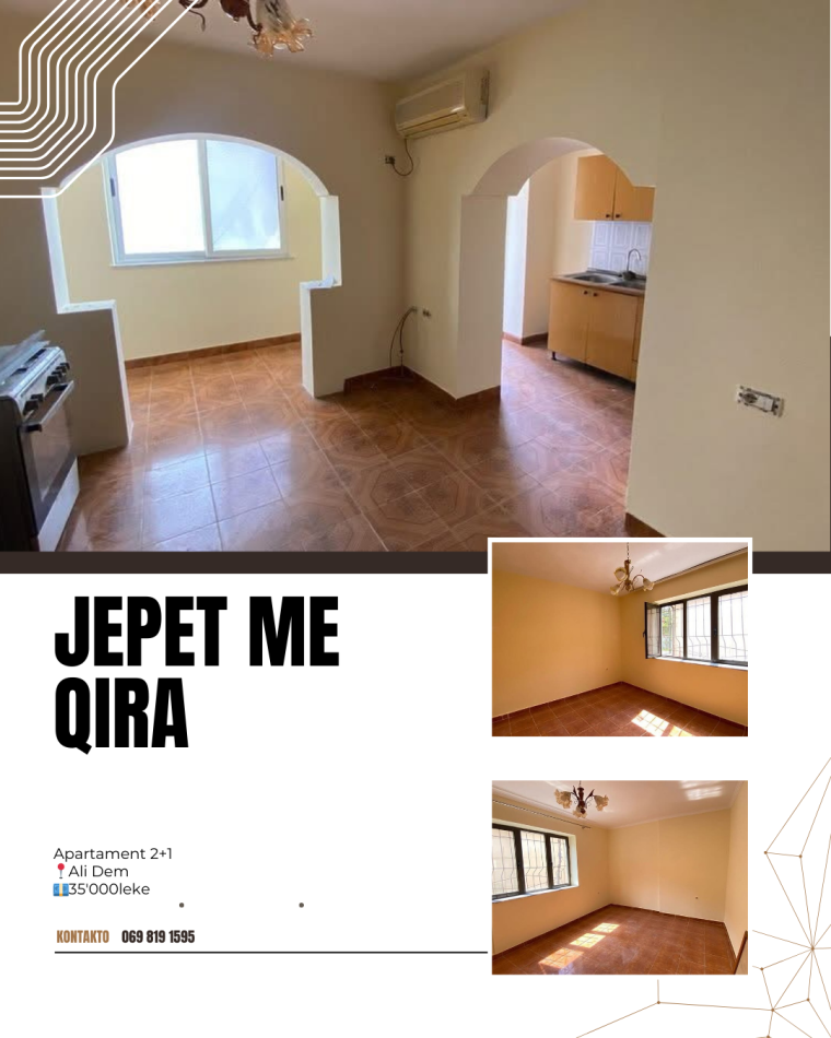 Tirane, jepet me qera 2+1 , (Ali Demi)