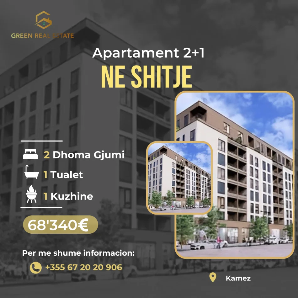 Tirane, shitet apartament 2+1 Kati 2, 102 m² 68.340 € (kamez)