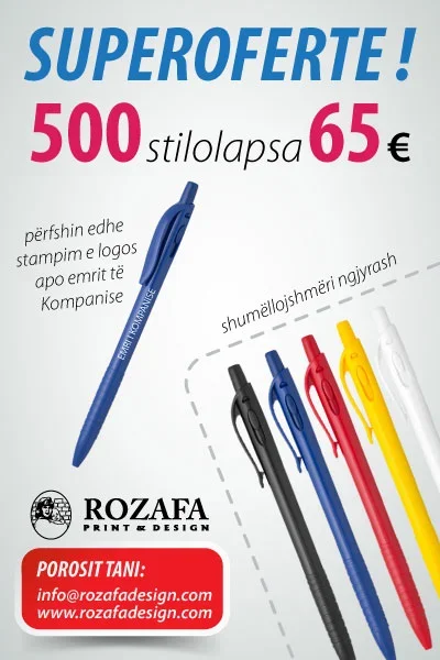 Tirane, - 500 Stilolapsa me stampim - 65 Euro