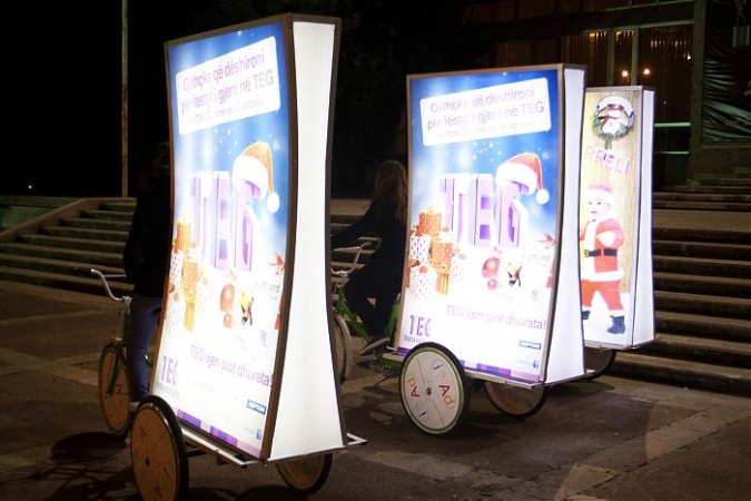 Tirane, - Reklamo me Bicikletat Ecovolis I-AD